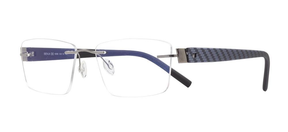 BENX PREMIUM Eyeglasses Teenage,,Adult Man Rectangular Rimless Grilamid (TR90) Unfiltered BXFST 10009-C.04